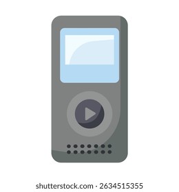 ilustração portátil do vetor do mp3 player, ícone plano do mp4 player, clip art do mp3 player, clip art do mp4 player