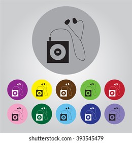 Portable music device icon