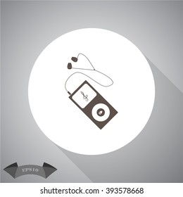 Portable music device icon