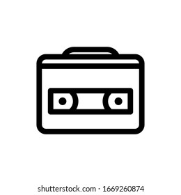 Portable music device icon trendy