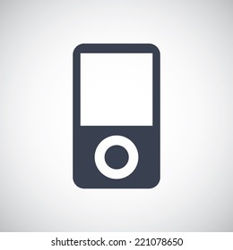 Portable Music Device MP3 Player symbol icon. Vector pictogram. Simple flat metro design style. esp10