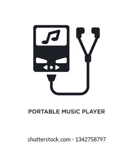 portable music player isolated icon. simple element illustration from electronic stuff fill concept icons. 