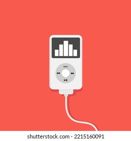 Portable music player vector art