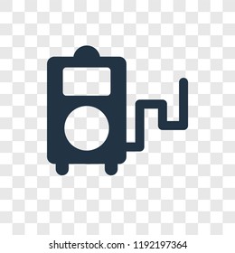 Portable Music Player vector icon isolated on transparent background, Portable Music Player transparency logo concept