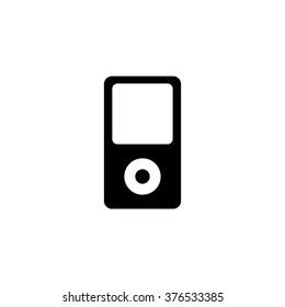Portable music player. Vector icon
