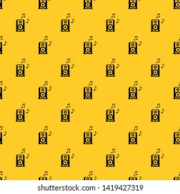 Portable music speacker pattern seamless vector repeat geometric yellow for any design