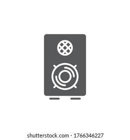 Portable music speaker vector icon symbol isolated on white background
