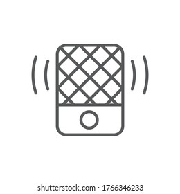 Símbolo de icono vector de altavoz de música portátil aislado en fondo blanco