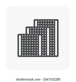 Portable partition screen vector icon. For assembly as cubicle or modern corporate office furniture for business. That private workspace, workplace or workstation for place desk, chair and computer.