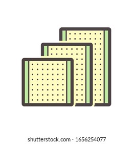 Portable partition screen vector icon. For assembly as cubicle or modern corporate office furniture for business. That private workspace, workplace or workstation for place desk, chair and computer.