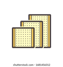 Portable partition screen vector icon. For assembly as cubicle or modern corporate office furniture for business. That private workspace, workplace or workstation for place desk, chair and computer.