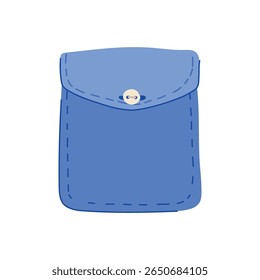 portátil bolso desenho animado. compacto mini, armazenamento de viagem, acessório moda portátil bolso sinal. símbolo isolado vetor ilustração