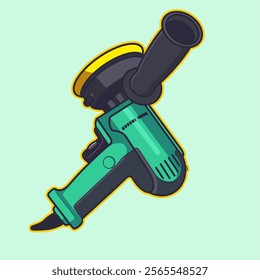 portable polishing machine vector illustration