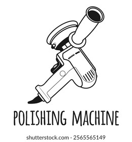 portable polishing machine vector outline