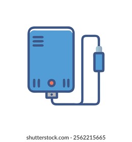 Portable Power Bank Icon Illustration