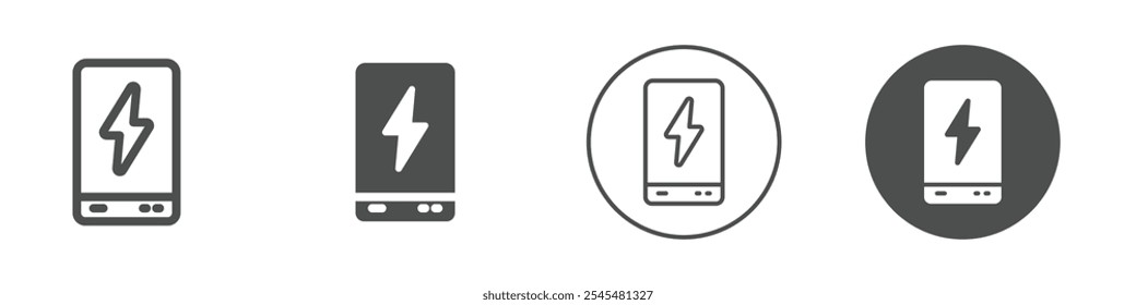 Ícone de banco de energia portátil Simples contorno vetor logotipo