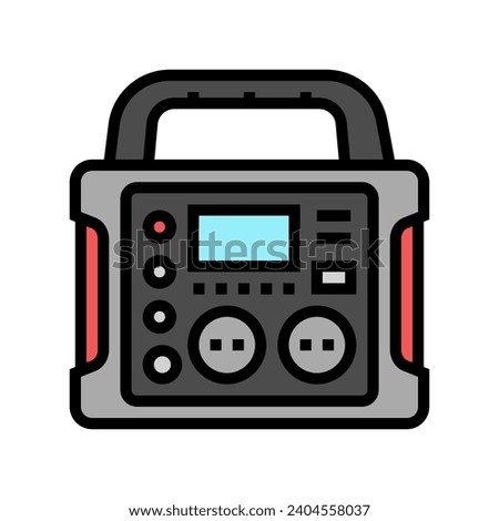 portable power color icon vector. portable power sign. isolated symbol illustration