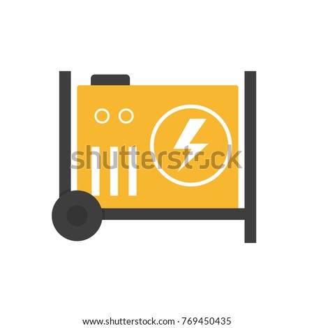 Portable power generator icon. Clipart image isolated on white background