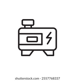 Portable power generator icon Outline vector for web ui