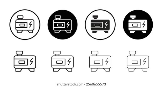 Portable power generator icon Outline vector for web ui