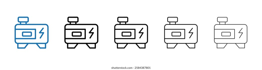 Portable power generator icon Outline vector logo for web ui