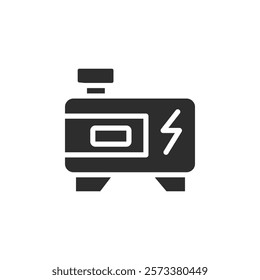 Portable power generator icon web design in vector