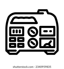 portable power generator line icon vector. portable power generator sign. isolated contour symbol black illustration