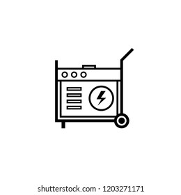 Portable power generator outline icon. Clipart image isolated on white background