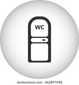 Portable public toilet wc sign simple icon on background