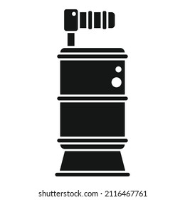 Portable pump icon simple vector. Motor system. Tank pipe