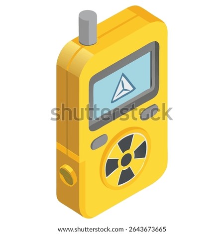 Portable radiation detector device for safety monitoring and measurement of radioactivity levels in area