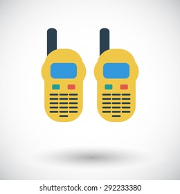 Portable radio. Flat vector icon for mobile and web applications. Vector illustration.