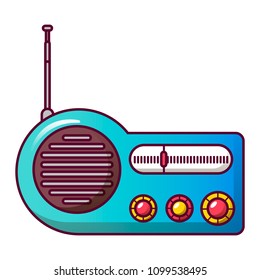 Portable radio icon. Cartoon of portable radio vector icon for web design isolated on white background