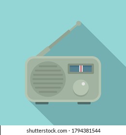 Portable radio icon. Flat illustration of portable radio vector icon for web design