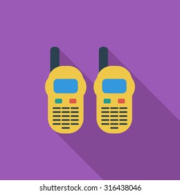Portable radio icon. Flat vector related icon with long shadow for web and mobile applications. It can be used as - logo, pictogram, icon, infographic element. Vector Illustration.
