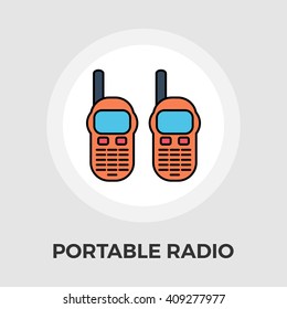 Portable Radio Icon Vector. 