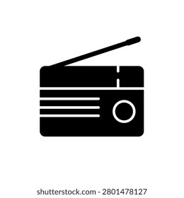 Portable radio receiver, vector icon	
