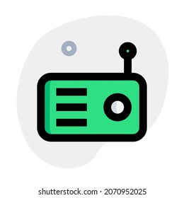Portable radio system with an antenna installed