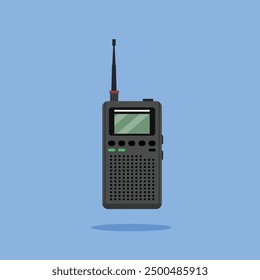  portable radio transmitter. illustration of electronic device for one-way communication. suitable for poster and web icon