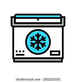 portable refrigerator color icon vector. portable refrigerator sign. isolated symbol illustration