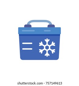 portable refrigerator. vector illustration
