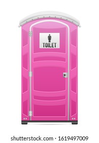Portable restroom on a white background. Vector illustration.