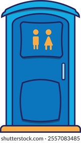 Portable restroom on a white background. Vector illustration