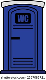 Portable restroom on a white background. Vector illustration