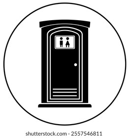 Portable restroom on a white background. Vector illustration