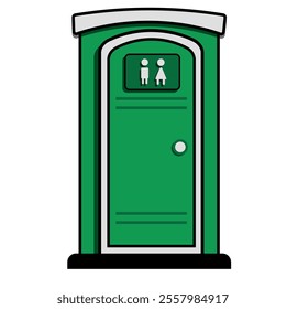 Portable restroom on a white background. Vector illustration