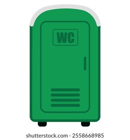 Portable restroom on a white background. Vector illustration