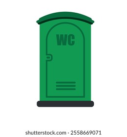 Portable restroom on a white background. Vector illustration