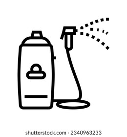 portable shower glamping line icon vector. portable shower glamping sign. isolated contour symbol black illustration