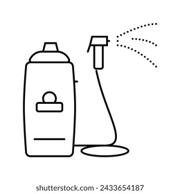 portable shower glamping line icon vector. portable shower glamping sign. isolated contour symbol black illustration